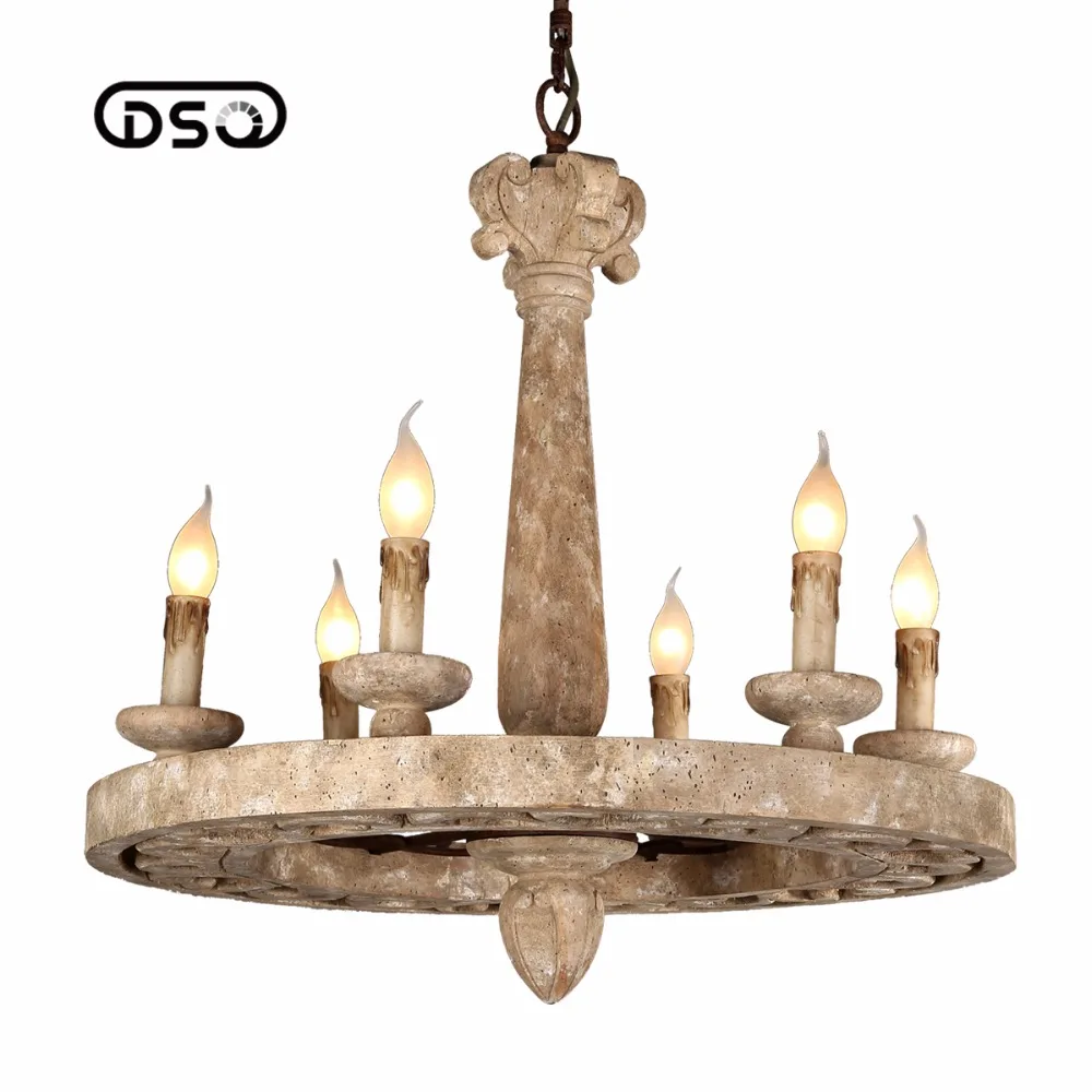 

DSQ Американский Винтаж твердой древесины подвесной светильник ресторан Caffee Бар Декоративное приспособление