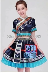 New Women Miao Hmong Clothes Ancient Traditional Dance Chinese Dress Plus Size Hmong Miao Clothing