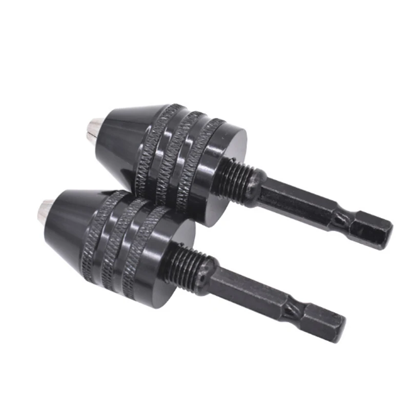 Mini twist drill chuck 0.3-3.6 0.3-6.5 0.6-8 high speed steel hex handle chuck black Quick-change three-jaw twist drill chuck