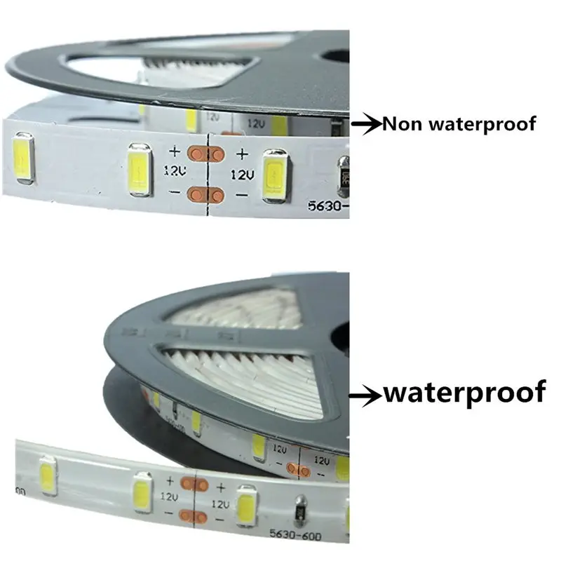 Imagem -05 - Impermeável Led Strip Light Fita Flexível Quente Branco Frio Natureza Vermelho Verde Azul Ip65 5630 5730 12v 5m 3000k 6500k 4000k