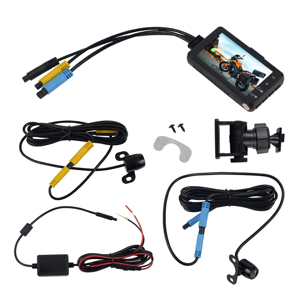 KY-MT18 Motorcycle DVR Camera with Dual Front/Rear Moto Recorder Motorbike dash cam for motorcycl kit