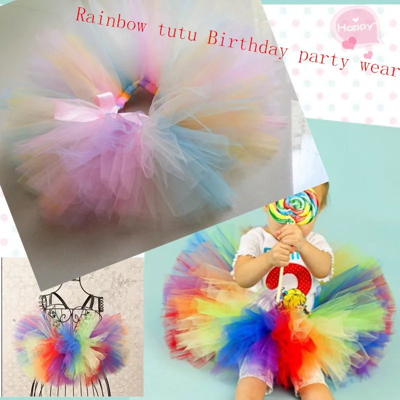 Pfauenblauer & Grüner Tüllrock für Mädchen, Babymädchen-Tanzkleidung, Geburtstagsparty-Kostüm, Kinderbekleidung – Detail 6