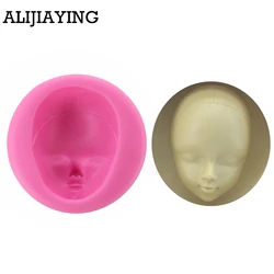 M0659 Silicone Woman face mold fondant cake mold Girl face cake decorating tools handmade DIY kitchen Baking tools