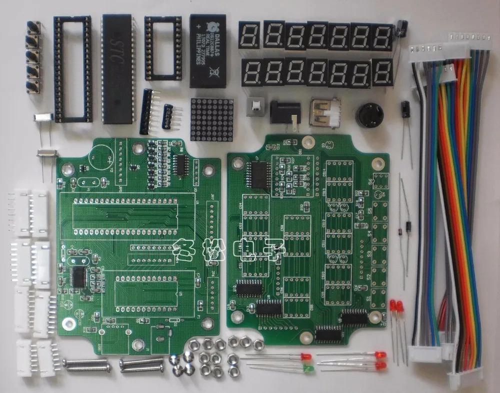 Multi function digital tube 14 LED dot matrix electronic clock diy kit soldering kit electric