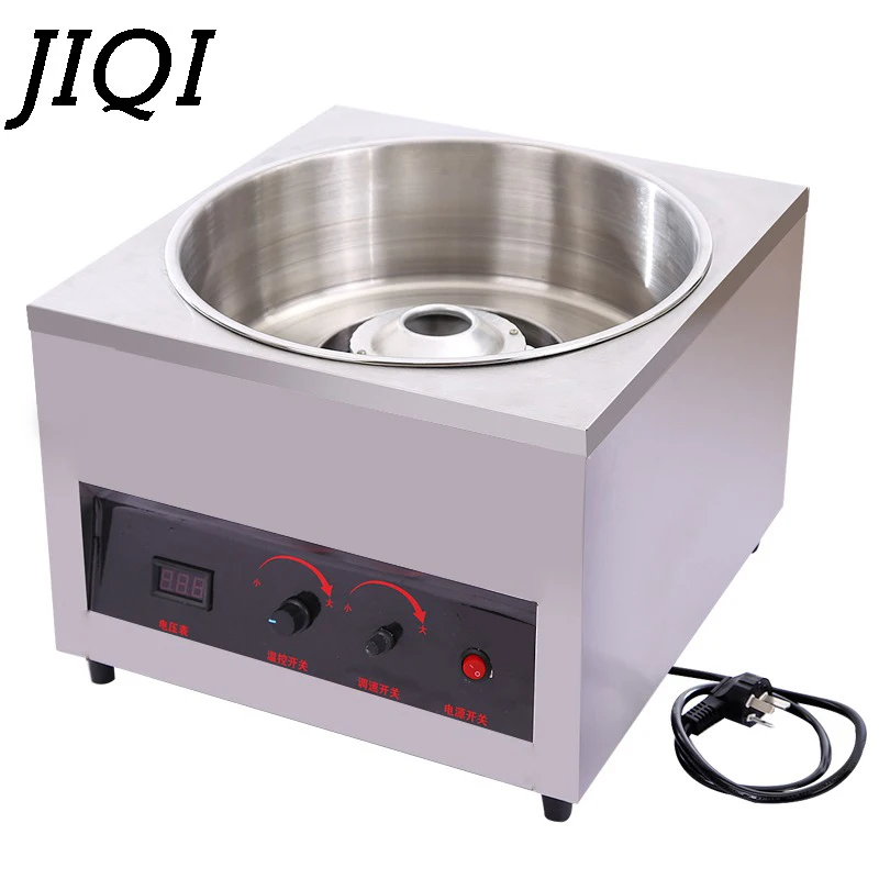 JIQI Commercial Electric Heating Sweet Cotton Candy Maker Automatic DIY Cotton Candy Sugar Fancy Fairy Floss Machine Processor