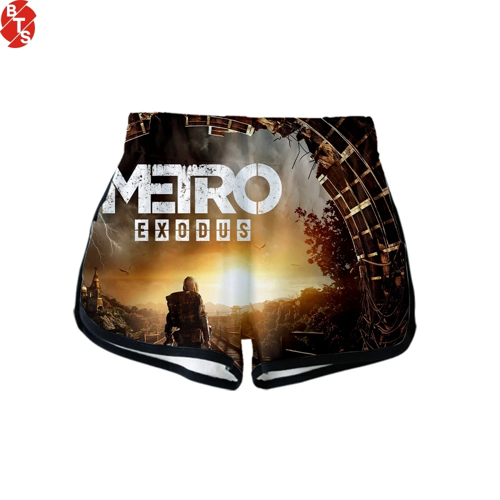 Metro Exodus 3D Printed Shorts for Women Fashion Streetwear Shorts 2019 Hot Sale Girls Casual Wear Suitable for Summer