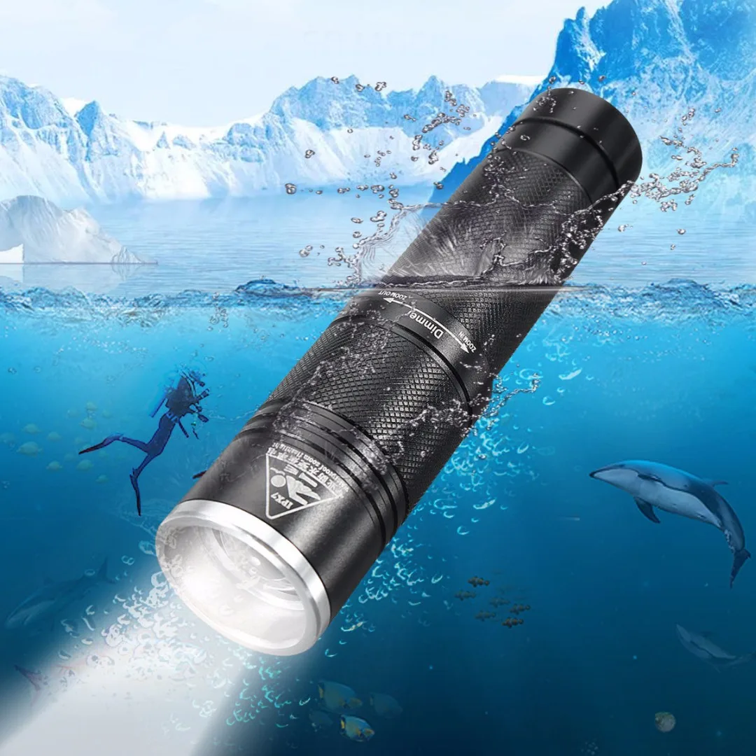 

NEW Waterproof Underwater Flashlight XML-T6 LED Torch 18650 Zooming Lamp 3 Modes