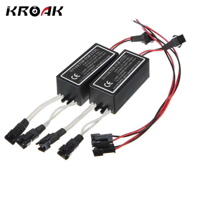 2Pcs CCFL Inverter Spare Ballast for Angel Eyes Halo Rings Kit 12V Replacement Waterproof