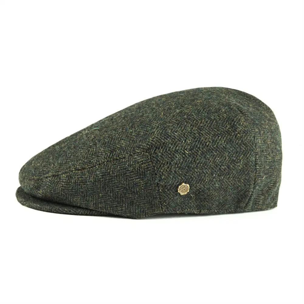 VOBOOM Wool Tweed Herringbone Irish Cap Men Women Beret Cabbie Driver Hat Newsboy Caps Golf Ivy Flat Hats Green Black Yellow 200