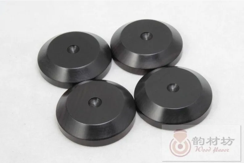 

4 pcs Ebony D33 Shockproof Speaker Spikes Mat, amplifier Speaker Spike Shoes Pads , HiFi Mounts