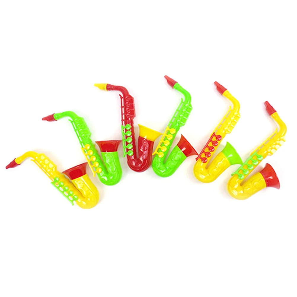 Plastic Learning Musical Saxophone Instrument Plastic Baby Kids Musical Instrument Early Education Toys 21cm