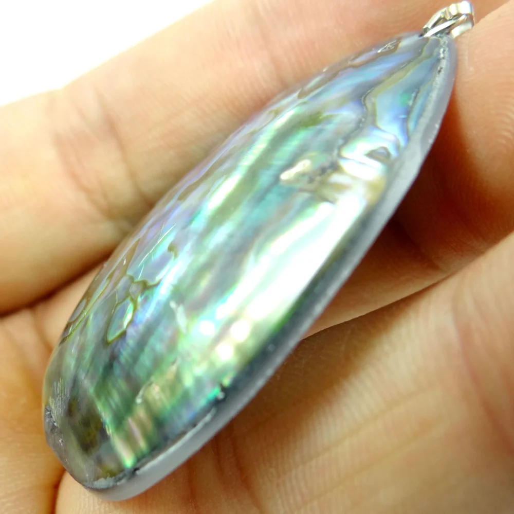 Free shipping Fashion Design Natural Abalone Shell Charms Pendant necklace for women Jewelry Making jewelry DIY Findings 1PC