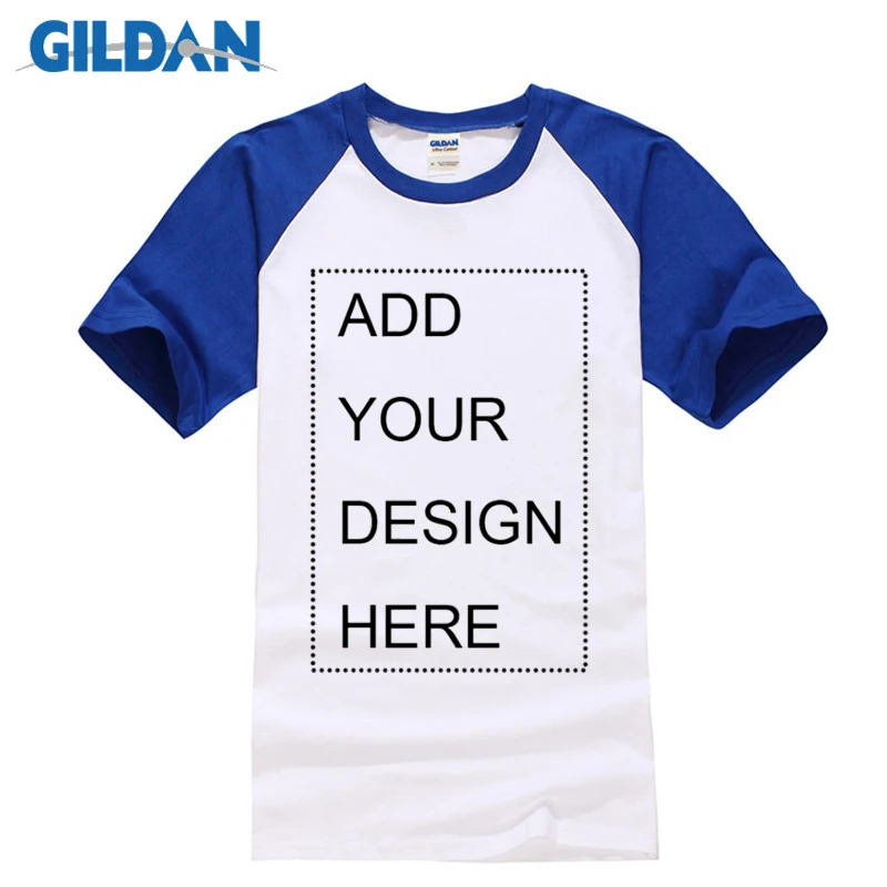 

Gildan 100% Cotton Customize T Shirt Men Short Sleeve Solid Color T Shirts Hot Summer High Quality Raglan T-shirt Simple Men Tee