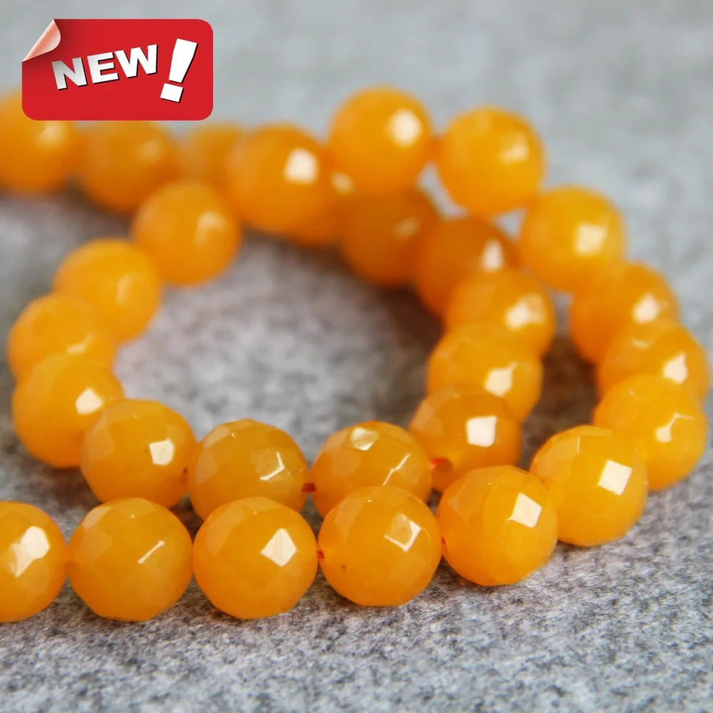 

New For Necklace&Bracelet 12mm Natural Yellow Chalcedony Beads Round DIY Loose Accessory Parts 15inch Jewelry Making Handmade