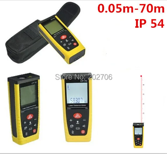 0.05m-70m Laser distance meter 70M Digital Rangefinder Range finder Tape measure Tool