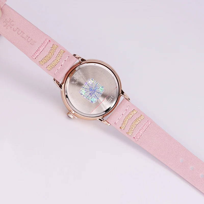 Lady Women\'s Watch Japan Quartz Elegant Cute Fashion Large Hours Bracelet Leather Clock School Girl Birthday Gift Julius No Box