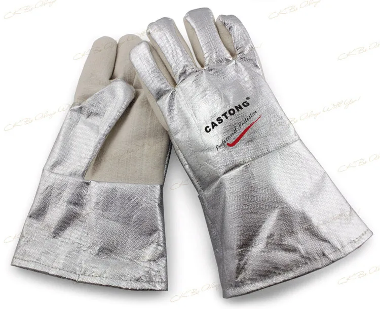 

300-400 degree industrial heating gloves high temperature fire Gloves CKS-NFRR15-34