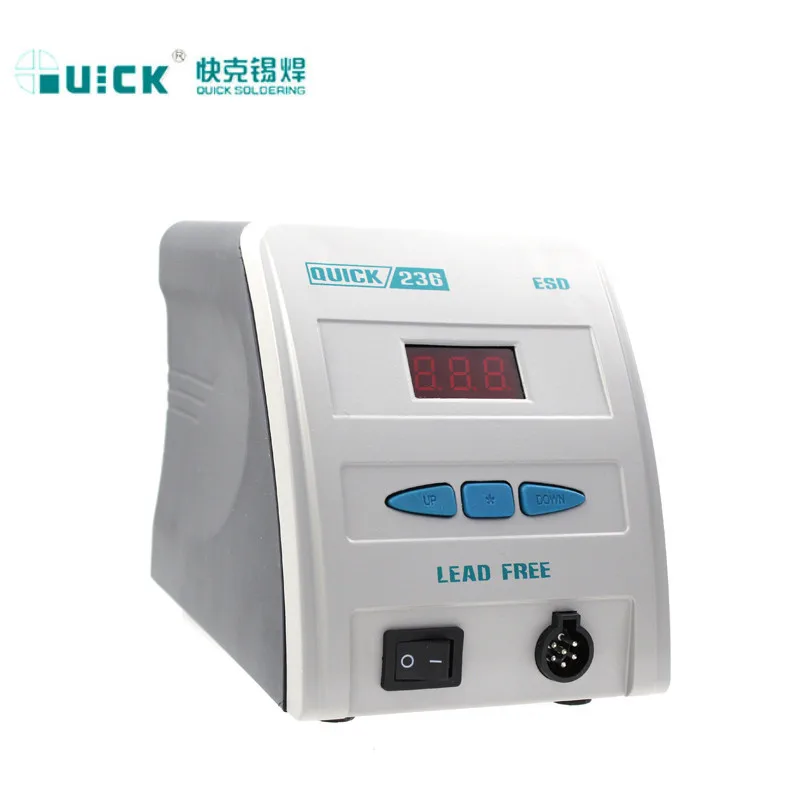 Original QUICK 236 High-Frequency Soldering Station Lead - Free Digital Soldering Iron 90W 220V