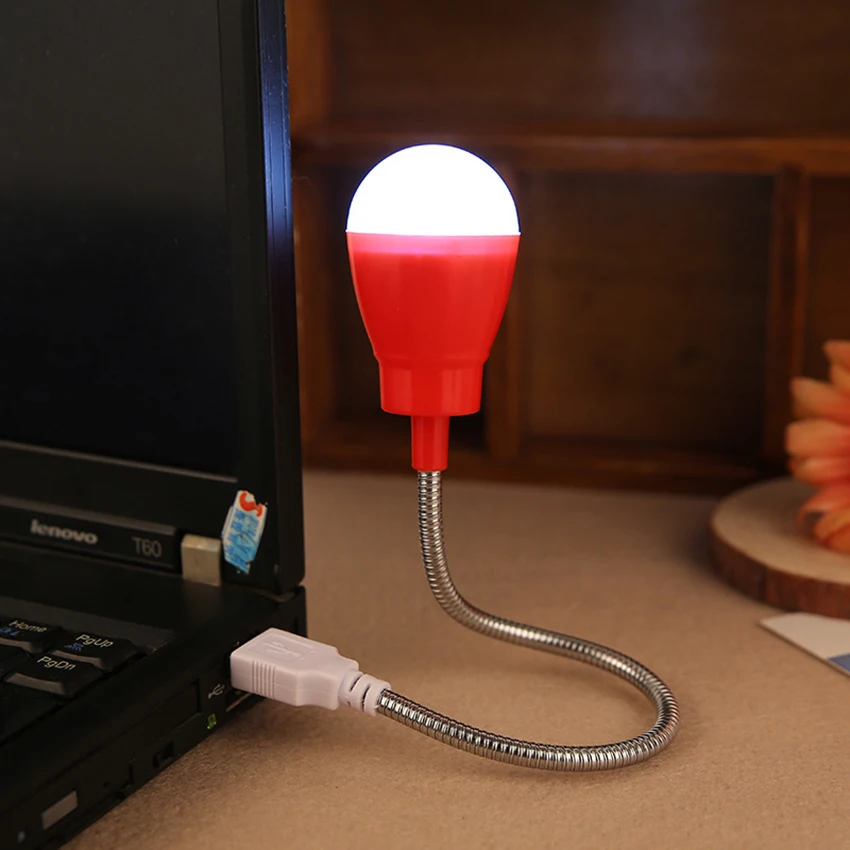 ミニポータブルで柔軟なLEDライト,USB,ラップトップ用,コンピューター,ベッドサイド用のミニナイトライト