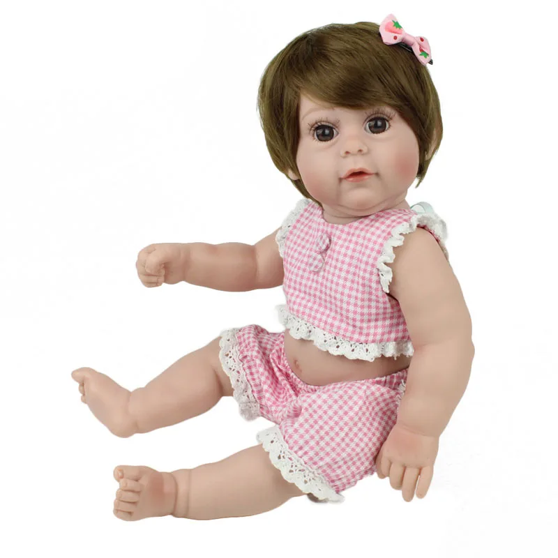 NPK Latest new 43cm Silicone Reborn Boneca inteiro realista baby Dolls reborn Princess girl Children Birthday Gift Bebes Reborn