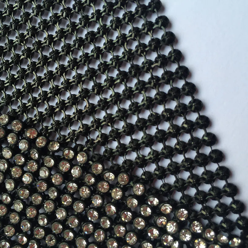 6 Metal Colors 45x120cm Glitter Clear Rhinestone Metal Mesh Fabric Metallic cloth Metal Sequin Sequined Fabric Home Decoration