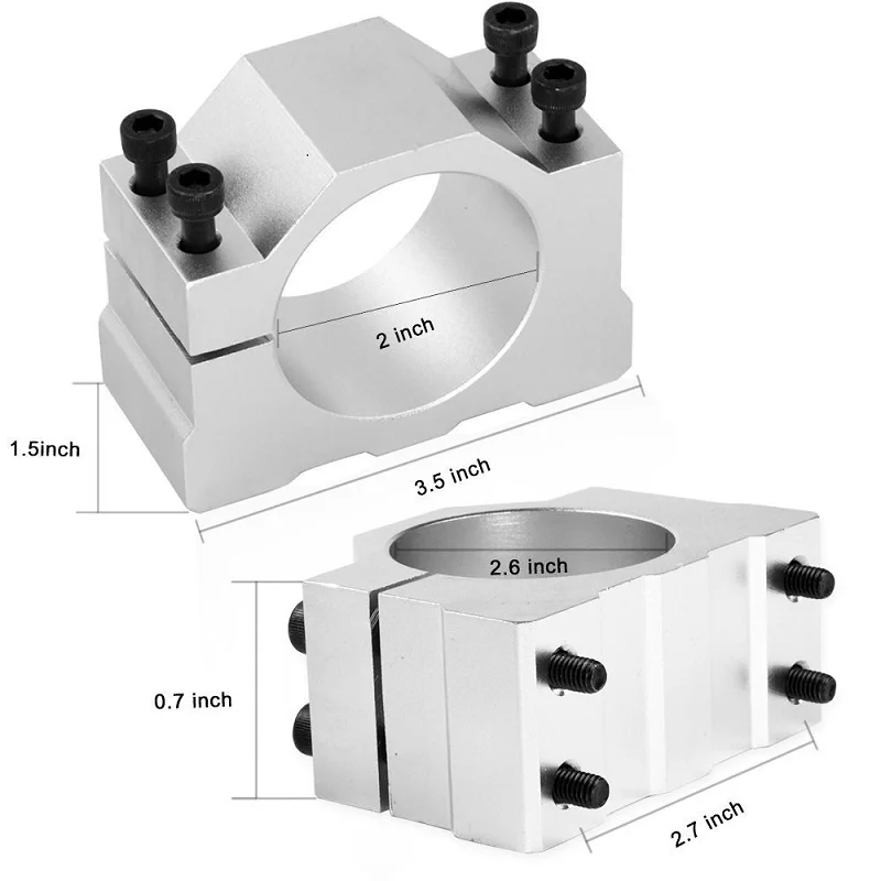 0.5kw Air Cooled Spindle ER11 Chuck CNC Spindle Motor 500W + 52mm Clamps+Power Supply Speed Governor For Engraver CNC Router