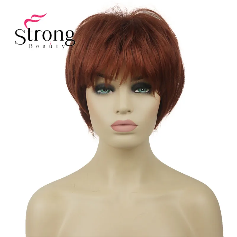 StrongBeauty Krótka, miękka, warstwowa peruka Ombre Blonde Pełna peruka syntetyczna