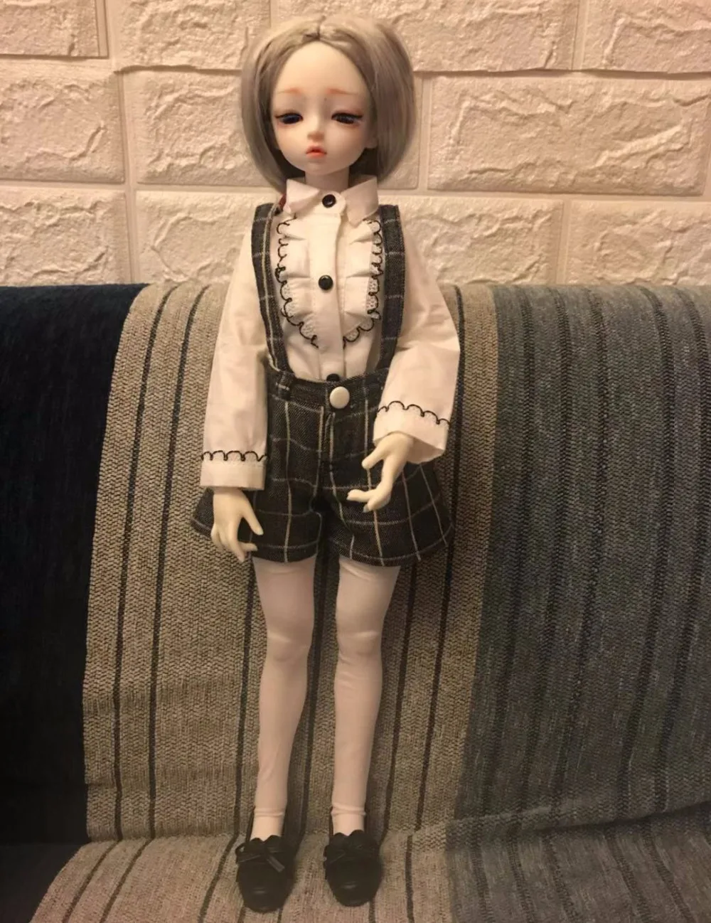 D01-P353 Kinder handgemachtes Spielzeug 1/3 1/4 Onkel Puppenzubehör BJD/Sd Kleidung Damen England Schuluniform Anzug Culottes3pcs/Set