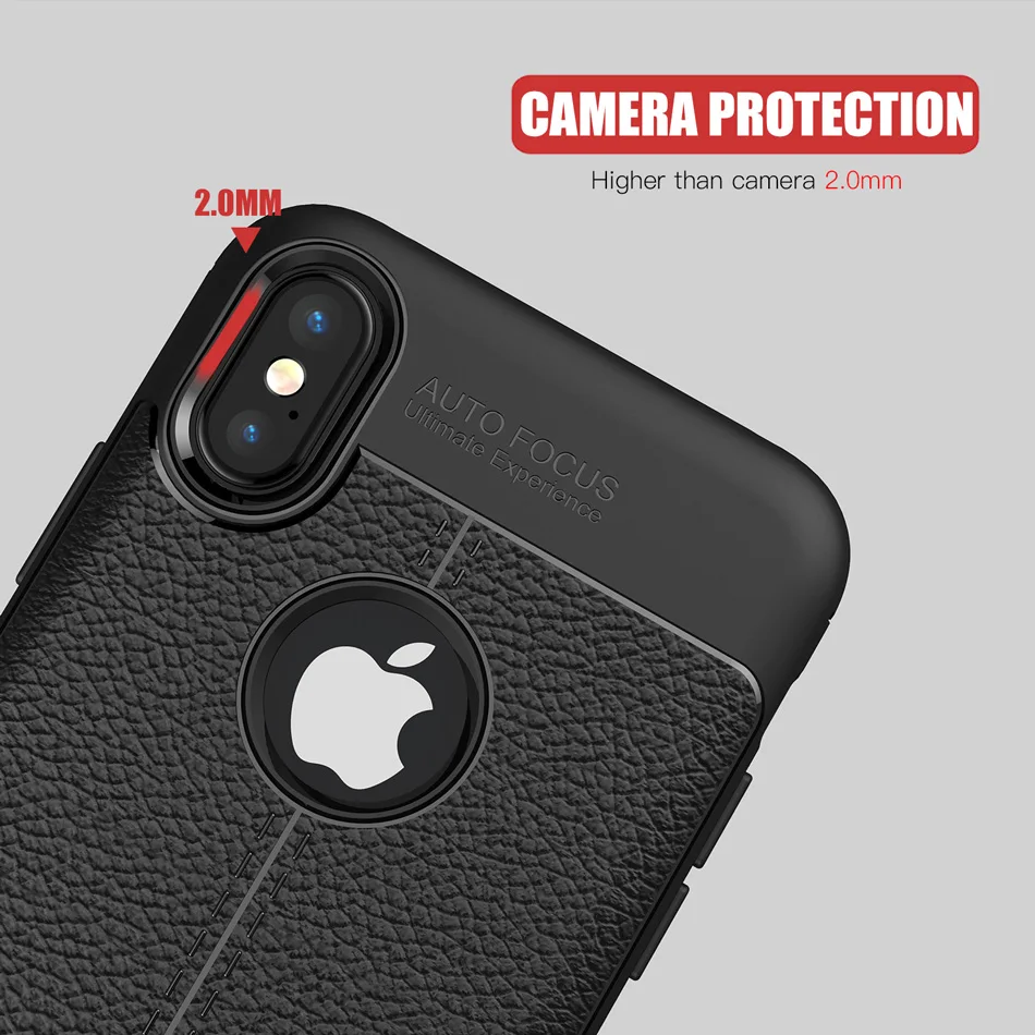 KOLPLER soft Cases for iphone X XS case cover TPU silicone back cover for iphone se X 10 case luxury Litchi Leather phone Bag