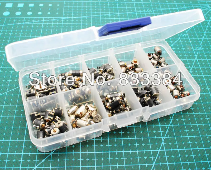 Top 50pcs 4 Wire 2 Phase micro stepper motor Miniature stepper motor Ten Types with Plastic Tool Box