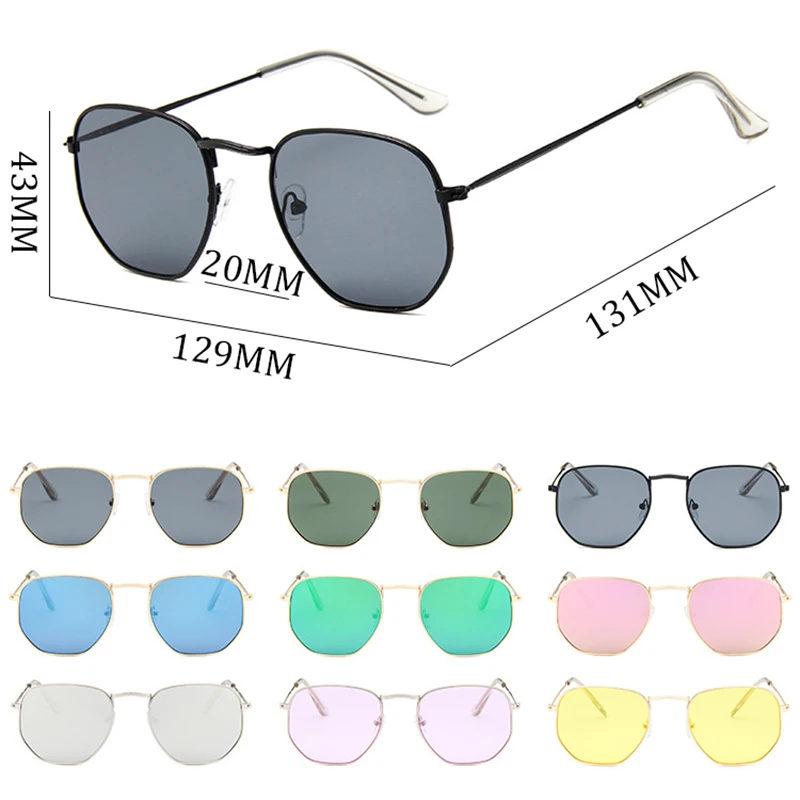 Psacss Sunglasses Women Men Retro Metal Sun Glasses Women's Fashion Brand Designer Vintage Mirror Oculos De Sol Feminino UV400