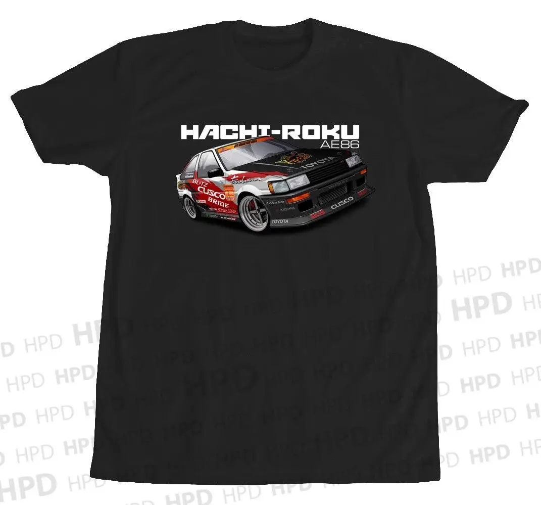 2019 Hot sale Fashion Fusion Japanese Car Hachi-Roku AE86 Graphic T Shirt JDM Drift Hachiroku Japan Tee B Tee shirt