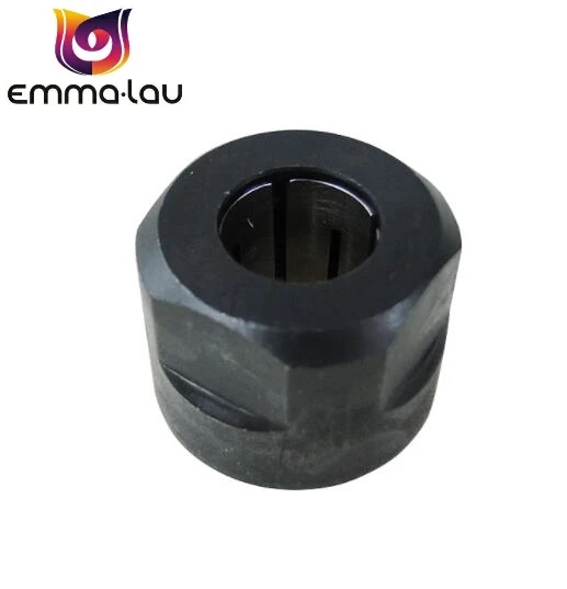 

1/2" Woodworking Engraving Milling Collet Nut Metal Black 12.7mm Collet Spring Sleeve Nut Plunge Router Parts Accessories