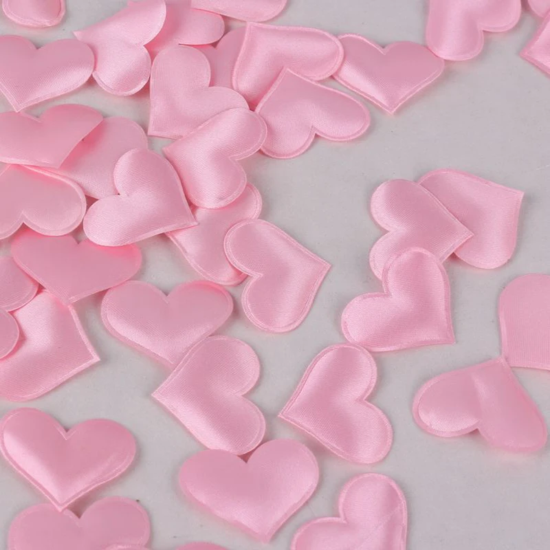 cheap ! 100pcs Fabric Heart dia 3.5x3.5cm / 2x1.5cm Wedding Party Confetti Table Decoration birthday party Decorative Supplies