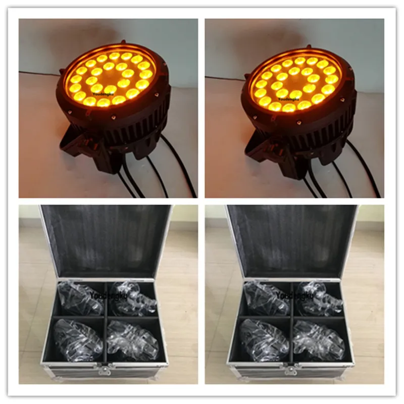 8 pieces with case Christmas Party Decoration Waterproof Par Led 24*12w RGBWA 5 in 1 led par can lighting