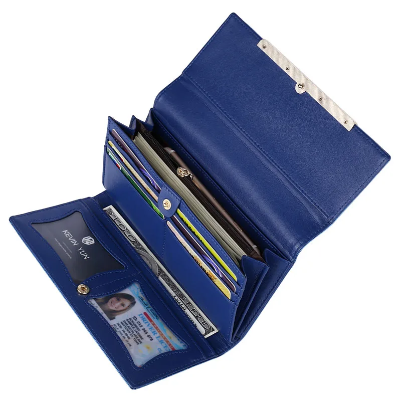 여성용 고급 특허 가죽 지갑, 긴 숙녀 클러치 지갑, 디자이너 브랜드 지갑, 대용량 여성용 삼중 지갑