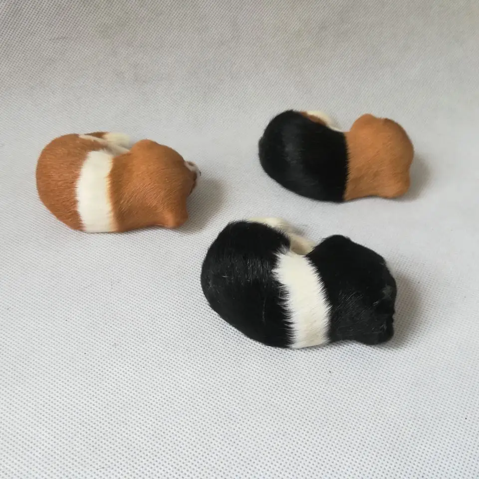 Echte Leven Speelgoed Model Ongeveer 10X7Cm Polyethyleen & Bont Slapen Beagle Een Lot/3 Stukken Decoratie rekwisieten, baby Speelgoed Gift D0792