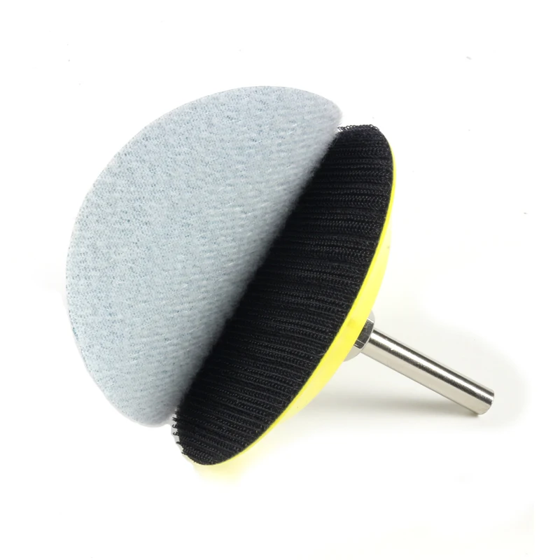 POLIWELL 3 inch 75mm Hook & Loop Sanding Disc M6 Female Thread Back-up Pad+6mm Shank fit Electric Grinder Rotary Abrasive Tools