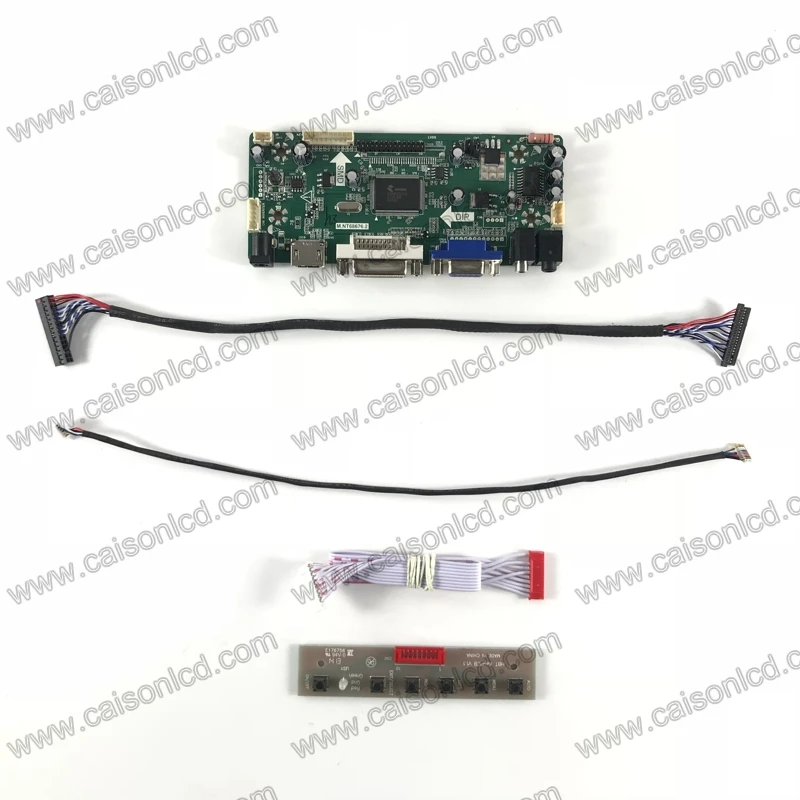 NT68676 LCD controller board support DVI+VGA+AUDIO  for LCD panel 12.1 inch 1024 X 600 LCD model easy repair free shipping