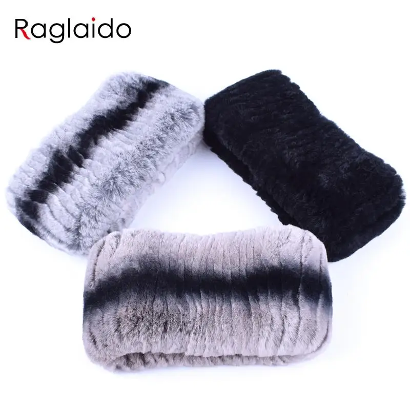 

Raglaido Ring Scarves Woman Real Fur Neck Warmer Winter Rabbit Warm Soft Women's Scarves Luxury Brand Fur Collar Scarf
