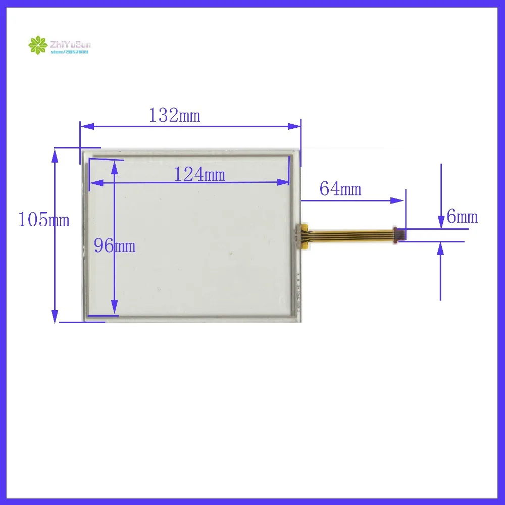 5.7inch TP405 4 lins Touch Screen this is compatible  132mm*105mm sensor glass the lines width 6mm Freeshipping  132*105