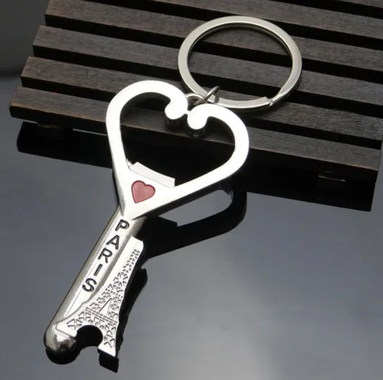 

FREE SHIPPING 100pcs/lot New metal Paris tower keychain zinc alloy bottle opener keyring