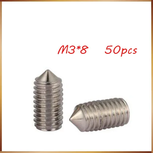 50PCS Stainless Steel 304 Tip Adapter Jimi Headless Screw Top Wire Set M3 *8mm