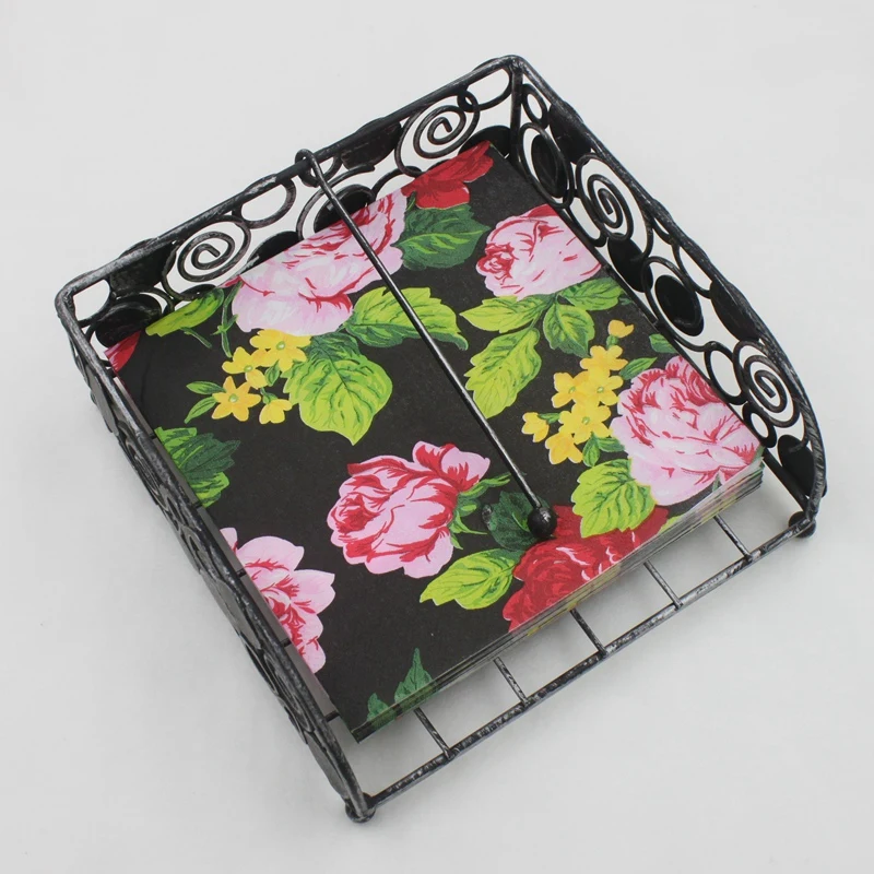 [RainLoong] Floral Flower Paper Napkins Event & Party Tissue For Cocktail Decoration Decoupage Serviettes 33*33cm 1 pack