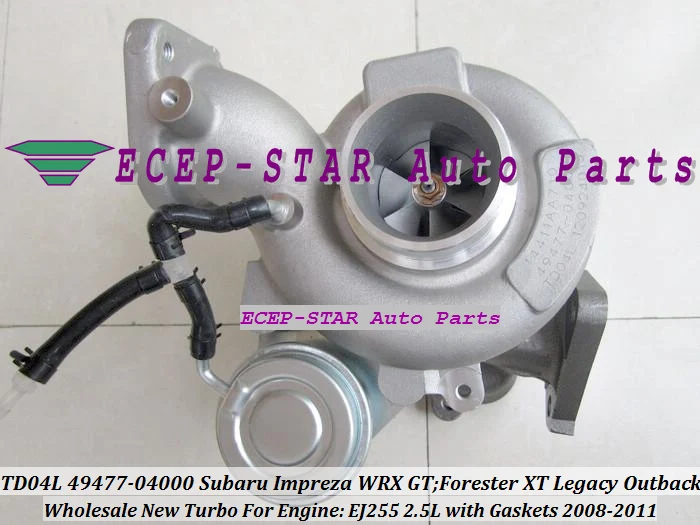 

Turbo TD04L 49477-04000 14411AA710 Turbocharger For SUBARU Impreza WRX GT Forester XT Legacy Outback 2008-11 EJ255 2.5L Gaskets