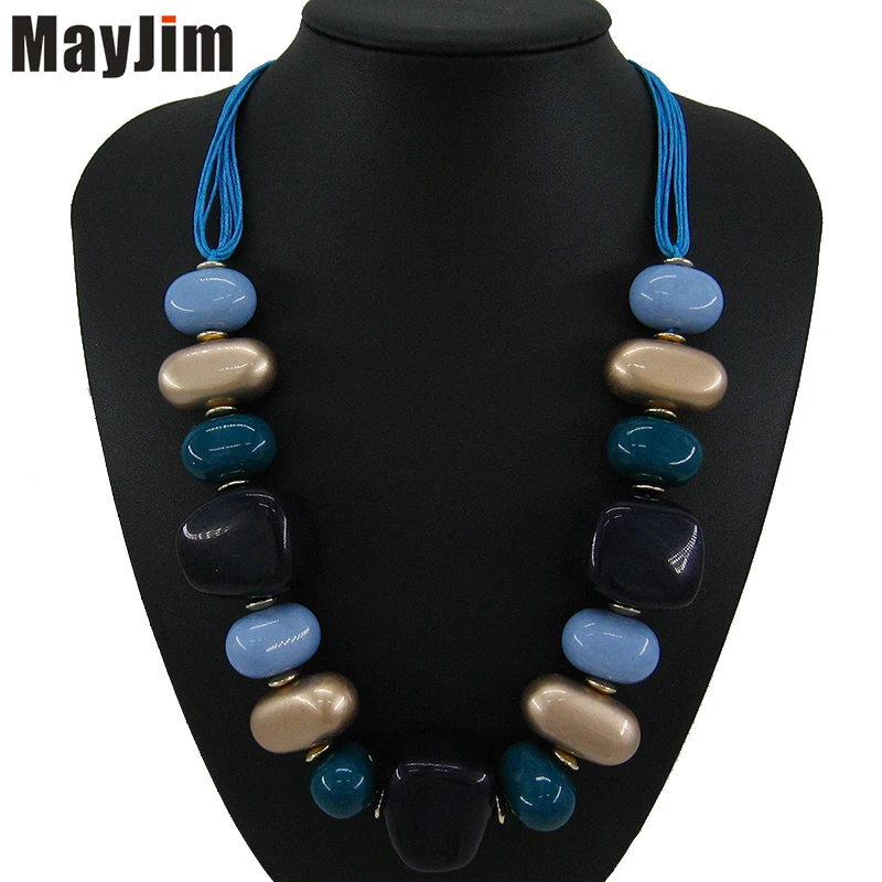 MayJim 2020 Statement fashion women multi storey Rope chain candy concise temperament necklaces & pendants Jewelry accessories