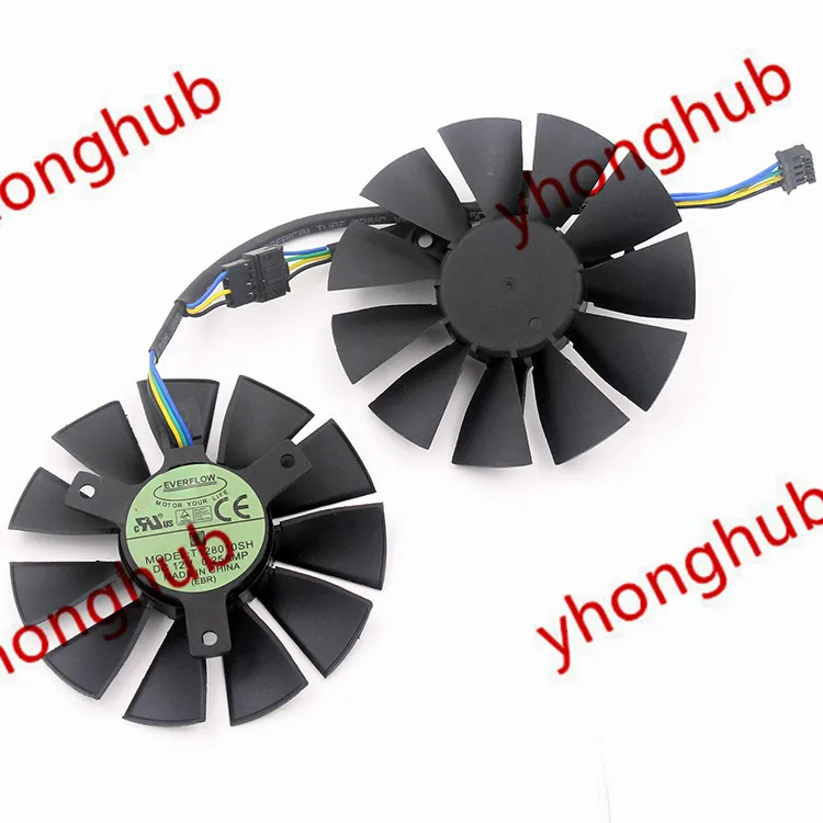 EVERFLOW T128010SH DC 12V 0.25AMP Server Round Cooling fan