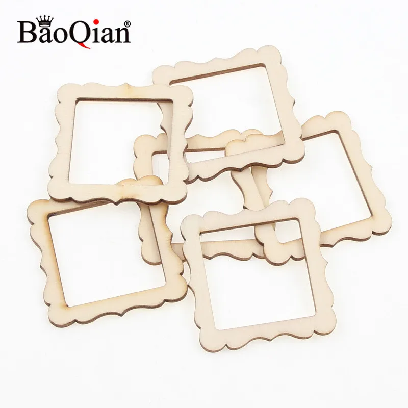 20Pcs Unfinished Hout Slices Diy Fotolijst Natuurlijke Houten Ambachten Scrapbooking Voor Thuis Decoratie Bruiloft Versiering