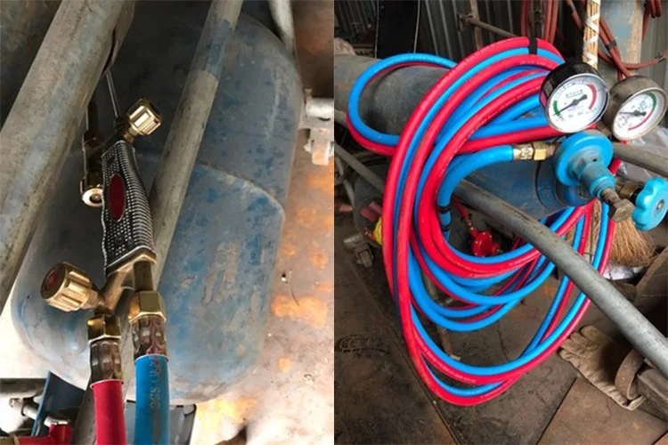 8mm oxygen acetylene tube double color connection tube high pressure oxygen gas pipe parallel gas pipe oxygen acetylene hose