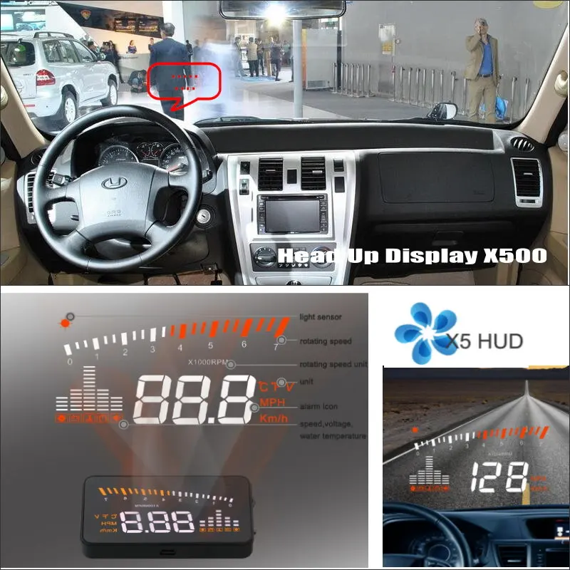 

For Hyundai Terracan Car Auto Head Up Display HUD Electronic Accessories Safe Driving Screen Plug And Play Projector Windshield